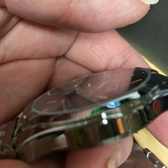 Geoffrey Beene Mens Diamond Blue Black Dress Watch 43mm SS Bracelet NWT - Picture 5 of 8